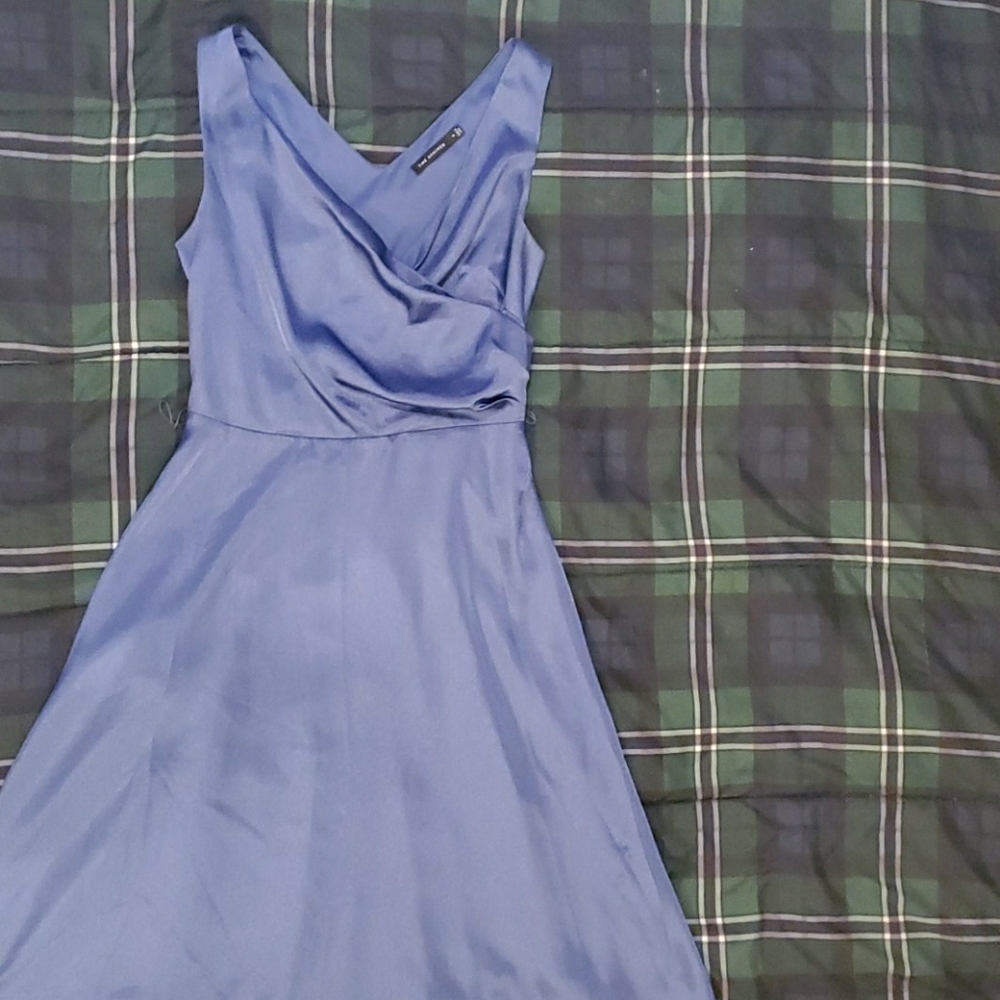 Strap mid to long side small zip dress
